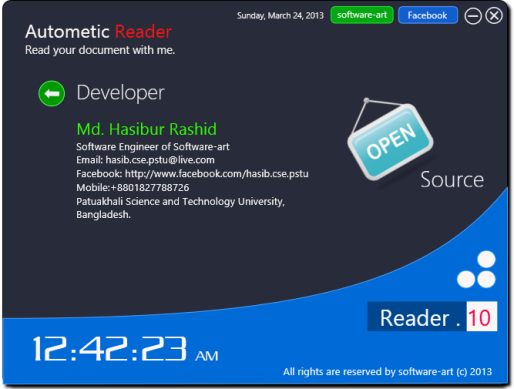 Automatic Reader Developer